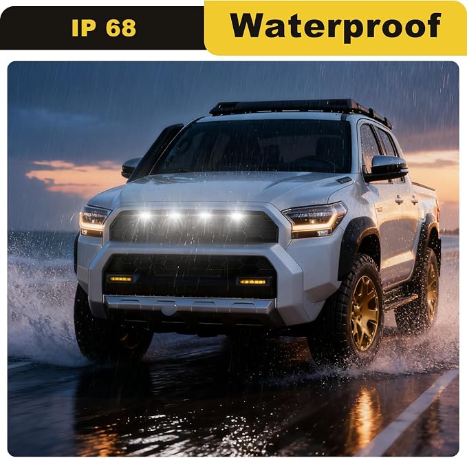 White led Grills Grill Lights for 6th gen 4runner 2025 2026 trdPro | 2026 TRD Pro Trailhunter Grille Grills light accessories