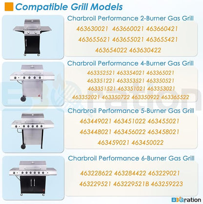 17" Grill Grate for Charbroil Performance 5 Burner 463448021 463449021 463450022 463451022 463455021 , Stainless Steel Cooking Grate for Charbroil Grill Replacement Parts G426-0004-W1 G426-0005-W1