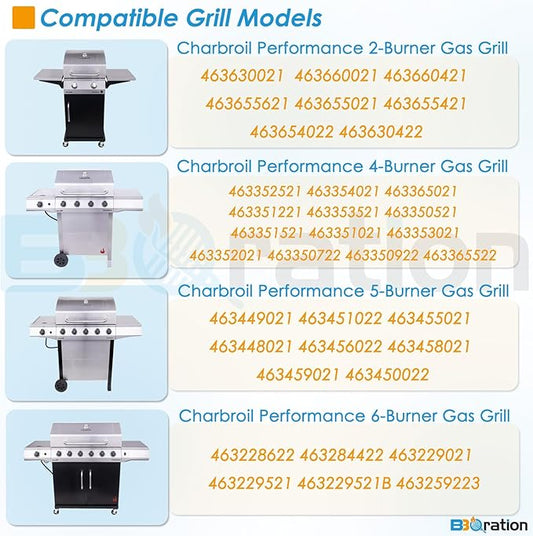 17" Grill Grate for Charbroil Performance 5 Burner 463448021 463449021 463450022 463451022 463455021 , Stainless Steel Cooking Grate for Charbroil Grill Replacement Parts G426-0004-W1 G426-0005-W1
