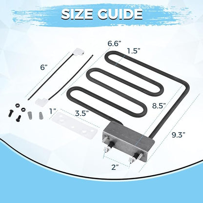 9907120027 1200 Watts Smoker Heating Element Kit & 9007080006 Meat Probe Replacement for Masterbuilt Digital Electric Smokers Series