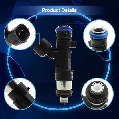 HiSport Fuel Injector 0280158007 INJ605 1PC Compatible with Nissan Infiniti Susuki 4.0L 5.6L 2004-2016
