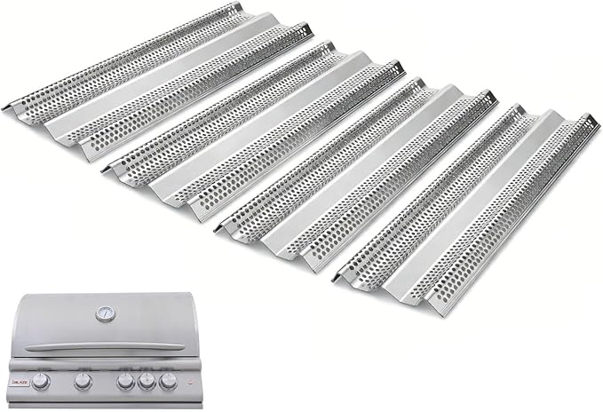 Flame Tamer Replacement Parts for Blaze 3/4/5 Burner Gas Grills , 16" Stainless Steel Grill Heat Plates for Blaze 25"/32"/40" Grill Models BLZ-4, BLZ-4LBM, BLZ-4LTE, BLZ-3LBM, BLZ-5, BLZ-5LTE, 4 Pack