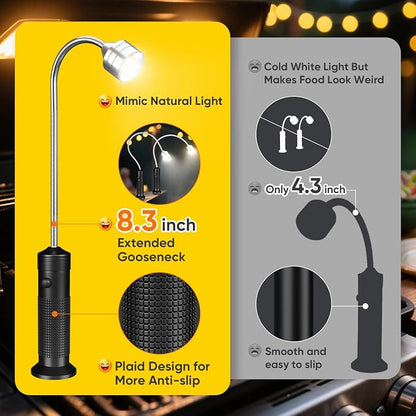 Magnetic Grill Light Outdoor Grill: 2Pack Grilling Gifts for BBQ Enthusiast | Grilling Accessories, Bright & 360° Flexible, Ip65 Waterproof Outdoor Night Barbecue , Strong Magnetic Base Fit Most Grills