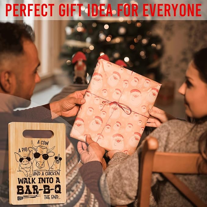 Funny Charcuterie Board BBQ Barbecue Cutting Board Decor Gifts for Fathers Day Birthday Gifts for Men Meat Lover Gift for Dad Kitchen Accessories Bamboo Decorative Cutting Boards for Kitchen