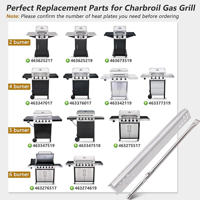 Replacement Parts for Charbroil Performance 463342119, 463347017, 463377319, 463349917, 463376017, 463335517, 463332718, 463376519, 463347418. Charbroil Performance 4 Burner Grill Replacement Parts