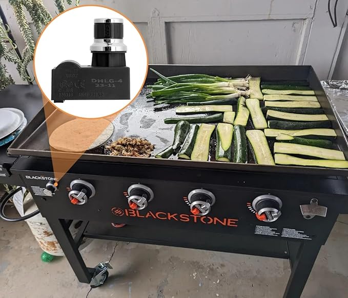 4 Outlet Grill Igniter Kit for Blackstone Grill Igniter Blackstone Starter Replacement 36 Inch Griddle Accessories, Ignitor & Ignition Wires Kit for Black Stone Igniter Replacement,AA Battery Required