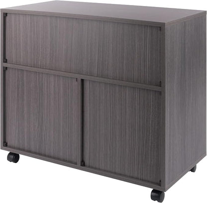 Winsome Halifax Mobile Storage Cabinet with Doors & Drawers, Stylish & Functional Home Storage Cabinet for Filing, Kitchen Organization, Moveable Furniture for Office, Dorms, Apartments