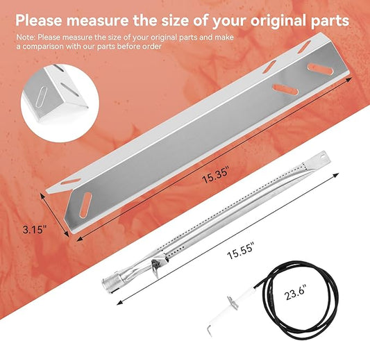 Grill Replacement Parts for Cuisinart GAS9556AS, GAS2456AS,GAS2556AS,GAS1456ASO,GAS1456BSO,GAS9456AS, Cuisinart 2556, Heat Tent Grill Burner for Cuisinart 5 Burner Gas Grill GAS9556AS GAS2556AS