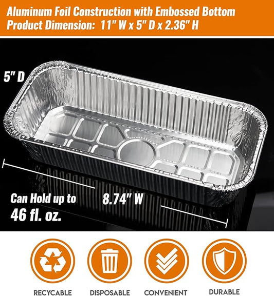 NUPICK 35 Pack Drip Pan Compatible for Weber SmokeFire EX4 / EX6 / EPX6, Genesis II 400/600, Summit 400/600 Series Grills, Fit for Weber 36” & 28” Griddle, 11.4" x 2.9" x 4.75"