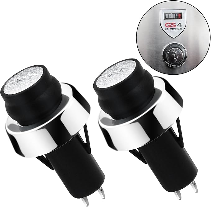 66220 Igniter Switch 2Pcs for Weber, GS4 Igniter Button for Weber Genesis II & Spirit II Grill (2017-Newer) as E/S-210 310 410 315 335 330 435, Grill Igniter Push Button Replacement for Weber 45010001