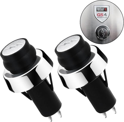 66220 Igniter Switch 2Pcs for Weber, GS4 Igniter Button for Weber Genesis II & Spirit II Grill (2017-Newer) as E/S-210 310 410 315 335 330 435, Grill Igniter Push Button Replacement for Weber 45010001