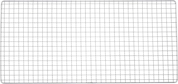 HARFINGTON Square BBQ Grill Net 29.5x60cm Stainless Steel Cross Wire Barbecue Mesh Mat for Baking Smoking Charcoal Grilling Roasting