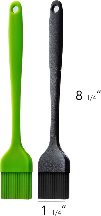 Silicone Basting Pastry Brush for Baking Cooking Bbq Grill Spread Oil Butter Sauce 2 Pack