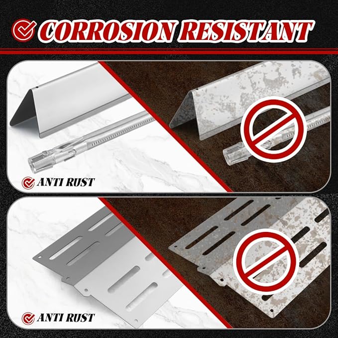 7620 7621 Flavorizer Bars for Weber Genesis 300 Series, E310, S310, E320, E330, S330, EP310, EP320, EP330 Grill with Front-Mounted Control (62752-4+7620+7622, 62752-4+7620+7622)