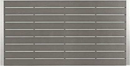 Modway Shore 7-Piece Aluminum Outdoor Patio Dining Table Set in Silver Black