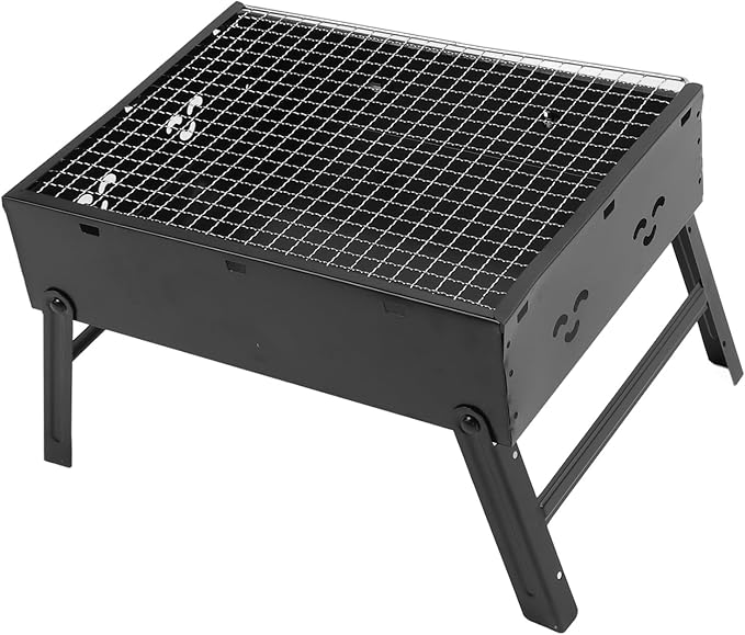 Portable Charcoal Grill Premium Iron Stainless Steel Folding Barbecue Grill BBQ Tool for Outdoor Backyard Cooking Camping Picnics