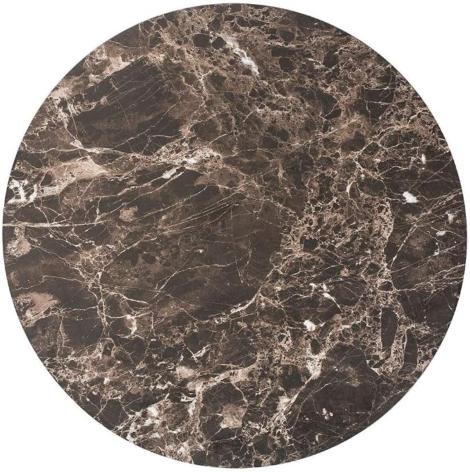 Pearington Lucia Round Cocktail Bar, Pub, and Bistro Table with Faux Marble Top Finish, Multipurpose Table for Any Setting, 1 Pack