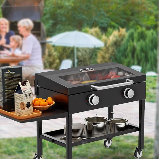 BBQ Future Griddle Lid for Blackstone 28 inch Griddle, Clear View Griddle Hard Cover Hood for 28" Blackstone 1517 1853 2206 1885 and More, Flat Top Cooking Station