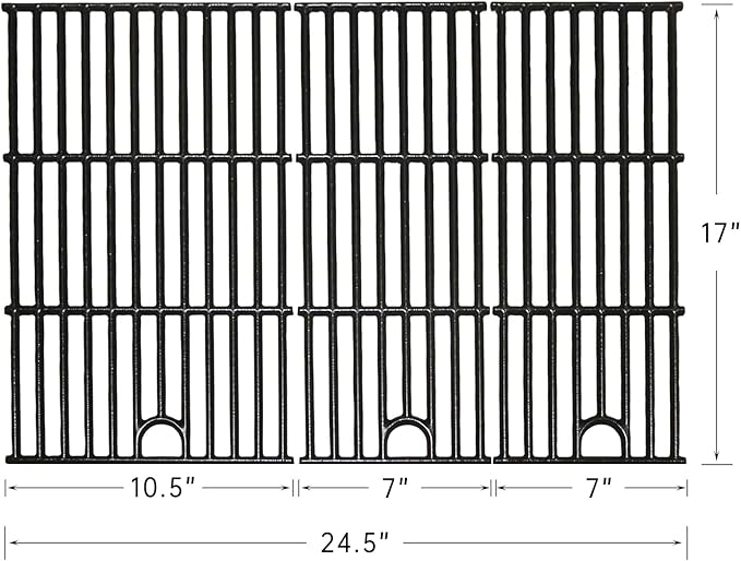 Hongso 17" Grill Grates Replacement Parts for Charbroil Performance 4 Burner 463365021, 463366022, 463351021, 463365522, 463350521 Models, Original P/N G426-0005-W1 G426-0004-W1