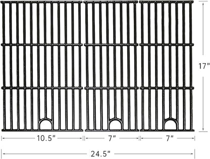 Hongso 17" Grill Grates Replacement Parts for Charbroil Performance 4 Burner 463365021, 463366022, 463351021, 463365522, 463350521 Models, Original P/N G426-0005-W1 G426-0004-W1