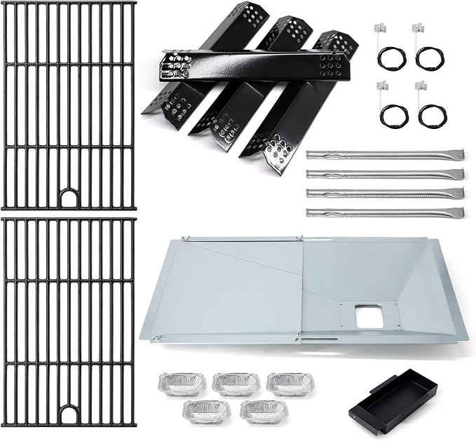Replacement Parts for Nexgrill 720-0925P 720-0925, Grease Tray, Flame Tamer, Burners and Igniter, Grill Grates for Nexgrill 720-0925P 4 Burner Gas Grill