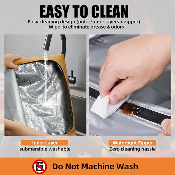270° Opening BBQ Blanket for Resting Meat, Insulated Leak-Proof Meat Resting Bag for Brisket Turkey Pork, Smoker Accessories for Party Camping Kitchen, Anniversary Birthday Gift for Men Dad Husband