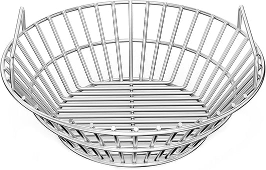 onlyfire Charcoal Ash Basket, Stainless Steel Charcoal Holder with Handles, Grilling Accessories, Fits Kamado Joe Classic and Large Big Green Egg Grills