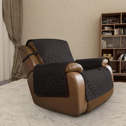 Easy-Going Oversized Recliner Chair Cover Reversible Sofa Cover Water Resistant Couch Cover Furniture Protector with Elastic Straps for Pets Kids Dog Cat (Oversized Recliner, Chocolate/Chocolate) | Machine Washable Slipcover For Dogs, Water Resistant F...