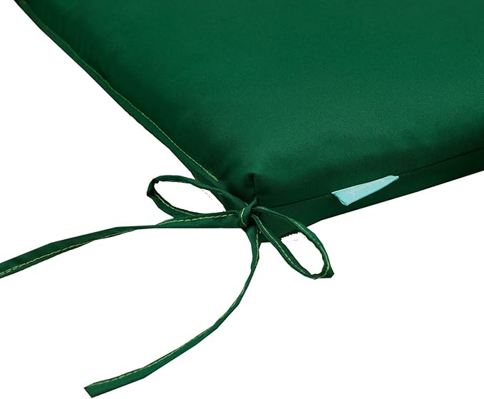 QILLOWAY Outdoor Indoor Seat Cushions, Square Foam Dining Chair Pads,All Weather, 17"x17"x3",2 Count (Mallard/Forest Green)