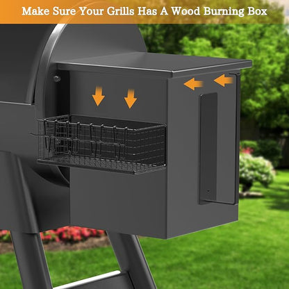 1 Pack Magnetic Storage Bin and Paper Towel Holder for Traeger Smoker Grills, Suit for Traeger Ironwood 885, Pro Series 34, Pro Series 22, Pro D2 575, Pro 780, Ironwood 650, Z-Grills, Pit boss