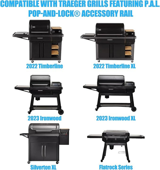 LS'BABQ Adjustable Paper Towels Holder for Traeger Grills P.A.L. Pop-and-Lock Roll Rack,Grill Accessories for BAC644 Butcher Paper Roll Holder