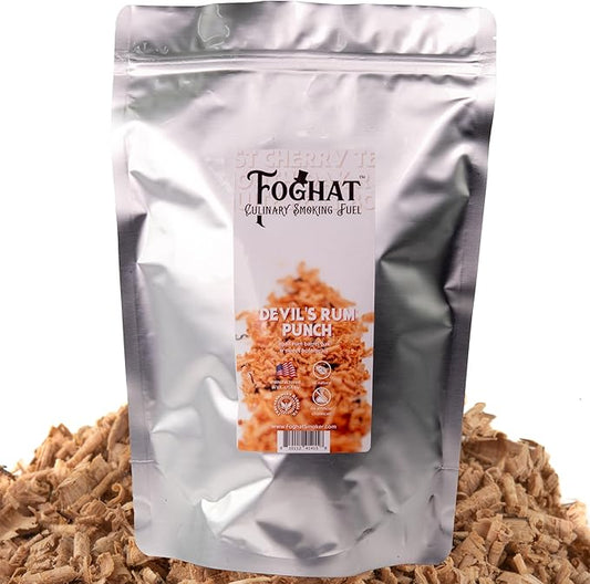 Foghat Cocktail Smoker Wood Chips - 100oz Devil's Rum Punch Shavings for Smoker, Whiskey & Drink Infuser Kit - All Natural, Culinary Wood Smoking Chips for Cocktail Smoke Gun & Drink Smokers
