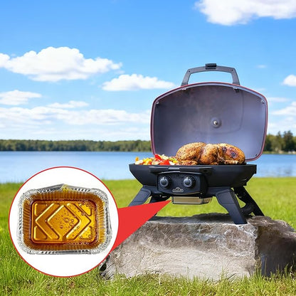 62006 Drip Pan Liners for Napoleon TravelQ 285 Sreies Gas Grill TQ285X, TQ PRO285, TQ285-BL-1, TQ PRO285X, PRO285-BK, TQ285X-RD-1-A, TQ240-BL, TQ240,Aluminum Grill Pans for Napoleon Accessories, 40PCS