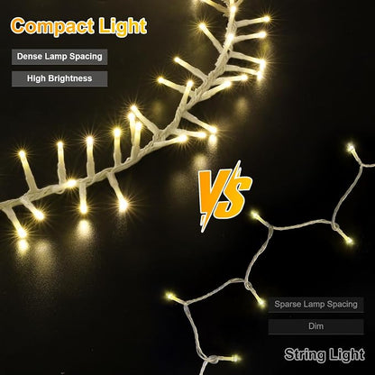 500 LED String Lights - 46ft 500LED Outdoor/Indoor Plug-in Twinkle Fairy Lights with 11 Modes - Warm White