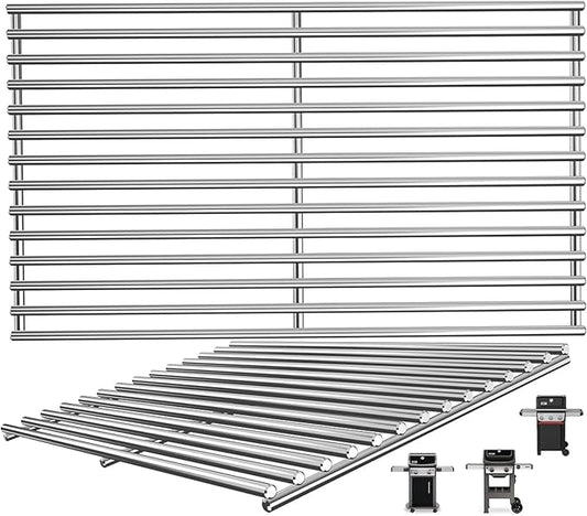 7637 7849 Spirit 2 Grill Grates for Weber GS4 Spirit II/I 200 SER E210 E220 S210 Weber Spirit 200/300(2025 Y) Replacement Parts for Webber Grill Accessories 67022 69800, 304 Stainless Steel,17.5",2PCS