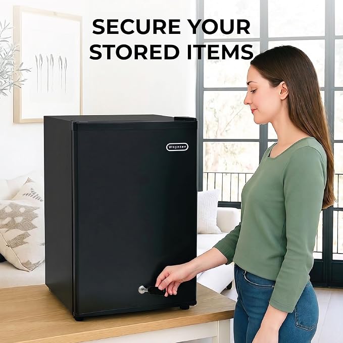 Whynter CUF-301BK 3 cu. ft Energy Star Upright Freezer with Lock – Black | Adjustable Thermostat and Security Lock, Energy Star Rated, Reversible Door, Adds Compact Frozen Storage at Home