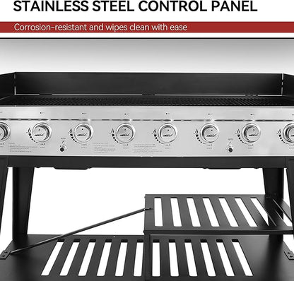 Royal Gourmet Event 8-Burner BBQ Propane Gas Grill with Cover, Picnic or Camping Outdoor
