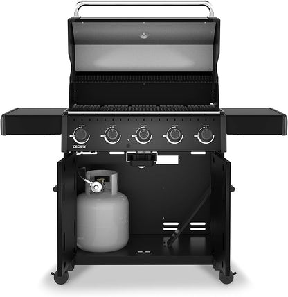 Broil King 866154 Crown 520 Shadow 5-Burner Propane Gas Grill in Black