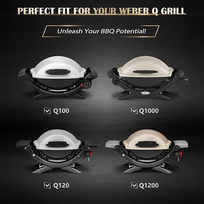 QuliMetal 304 Stainless Steel 60040 Grill Burner Tube for Weber Q1000, Q1200, Q100, Q120, Baby Q, 386001, 386002, 516002, 516001, 50060001, 51060001 Gas Grills, Replacement for 69957/41657, 17 Inch