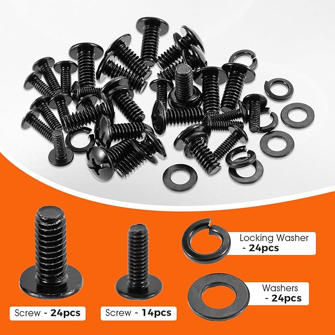 Grill Screws Replacement Kit, Compatible with Pit Boss PB1000SC1, PB1000SC2, PB1000XL, PB1000SP Grills, Includes Screw Set 1/4'' *15mm(24pcs), Screw 5/32" *12mm(14pcs)