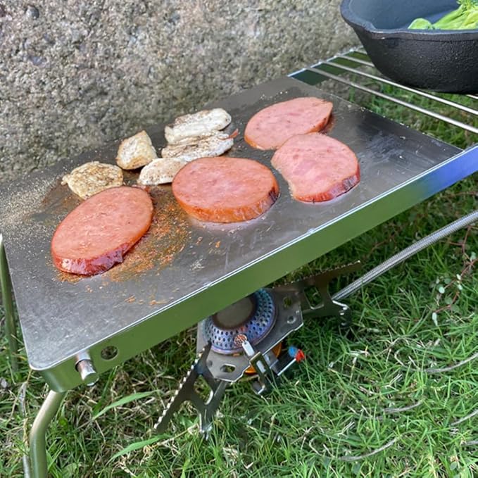 Stainless Steel Outdoor BBQ Grill Rack for Camping Charcoal Grill Tool Folding Design and Easy Setup for Barbecue Parties