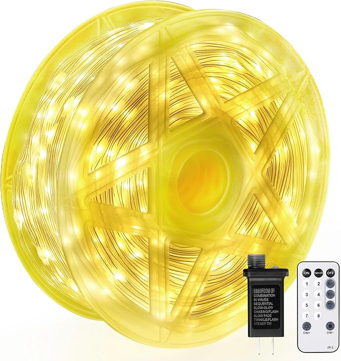 OGORI 262FT 1000LED Fairy Lights Outdoor, Warm White Fairy String Lights 8 Modes Remote & Timer, IP67 Waterproof Fairy Tree Lights for Bedroom, Wedding, DIY, Centerpiece, Christmas Decorations