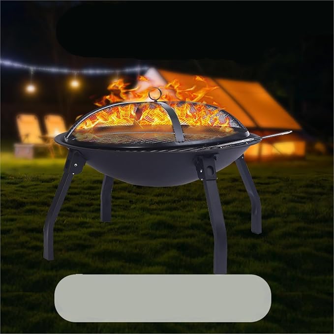 Barbecue Grill Outdoor Courtyard Folding Barbecue Grill Portable Fire Pit Charcoal Grill Home Indoor Heating Stove Bonfire Stove for Outdoor Backyard, Patio