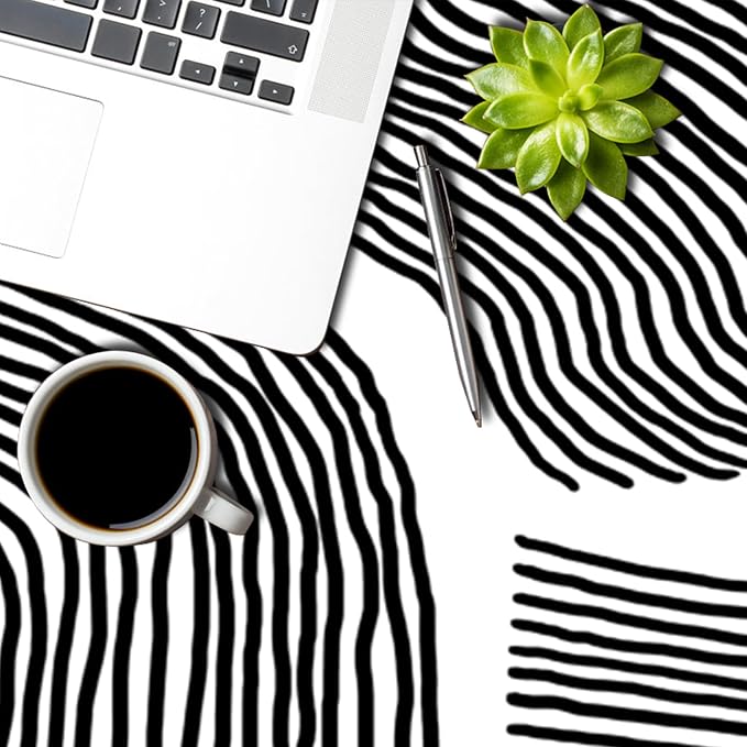 Black White Stripes Table Cloth for Rectangle Chic Striped Tablecloths Polyester Vintage for Picnic Party Dinner Aesthetic Wrinkle Oil-Proof Resistant Table Cover for Dining Table 60x120 Inch