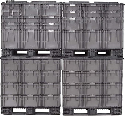 Buckhorn SW241507F101000 Plastic Straight Wall Storage Container Tote, (24-Inch x 15-Inch x 7-1/2-Inch), light grey