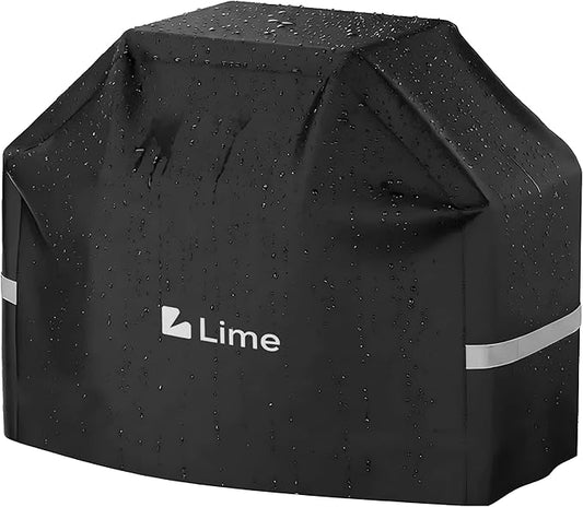 Lime Grill Cover - 58 Inch Heavy Duty BBQ Grill Cover for Outdoor Grill, Waterproof, UV, Fade & Tear Resistant, Gas Grill Cover for Weber Charbroil Genesis Nexgrill and More