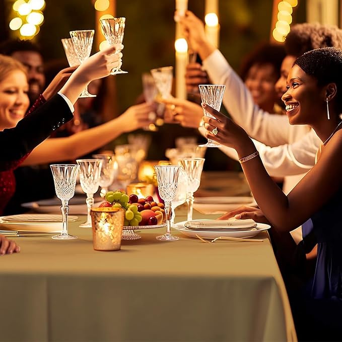 54 Inch X 100 Feet Plastic Table Cover Roll Premium Disposable Plastic Tablecloth for All Type/Shape Tables | Picnic, Party, Banquet, Birthdays, Weddings (Gold, 54 Inch X 100 Feet)