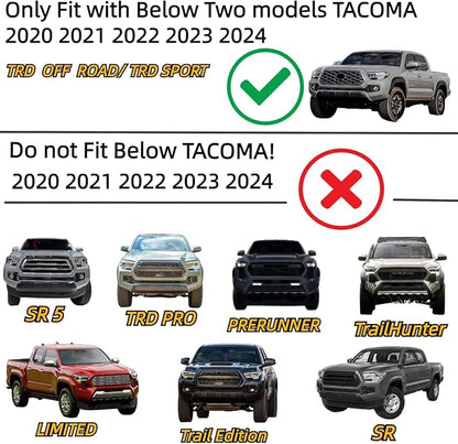 Amber Led Grills Lights Emblem for Toyota Tacoma trdSport Offroad 2020-2023 | 4pcs ,TRD Off Road Sport OEM Grill,Rapt0r Lights for Tacoma 6 LED Upgrade Grille Light