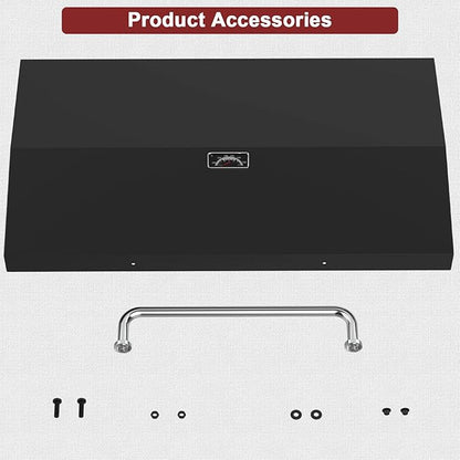 Upgrade Hinged Lid for Blackstone 36 Inch Omnivore Griddle 1554 2266 2177 1984 2210 2212 Griddle Hard Cover, Grill Hood Flat Top with Thermometer for Blackstone 5856
