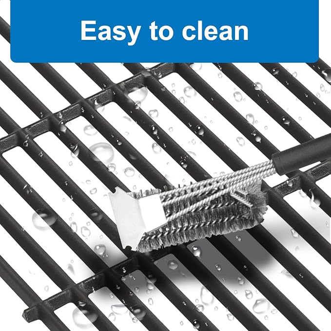 Cast Iron Grill Grates for Char-Griller 1733 Smokin' Champ | Charcoal Grill Horizontal Smoker Grates,Cooking Grate Replacement Parts for Chargriller 1624 2735 1722 Set of 3